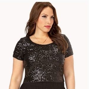 Sequins Crop Top